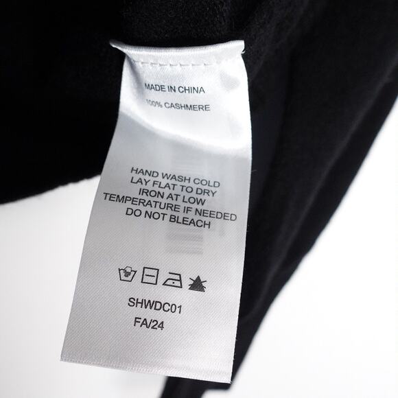 New Quince Women’s Mongolian Cashmere Polo Sweater Size Small Black 3617 - Picture 9 of 12